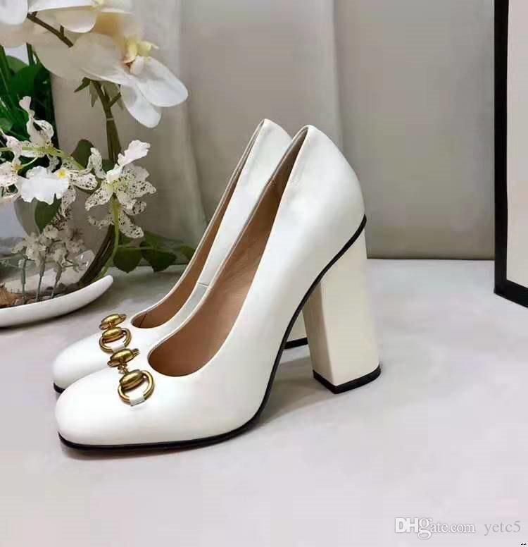 ivory block heel pumps