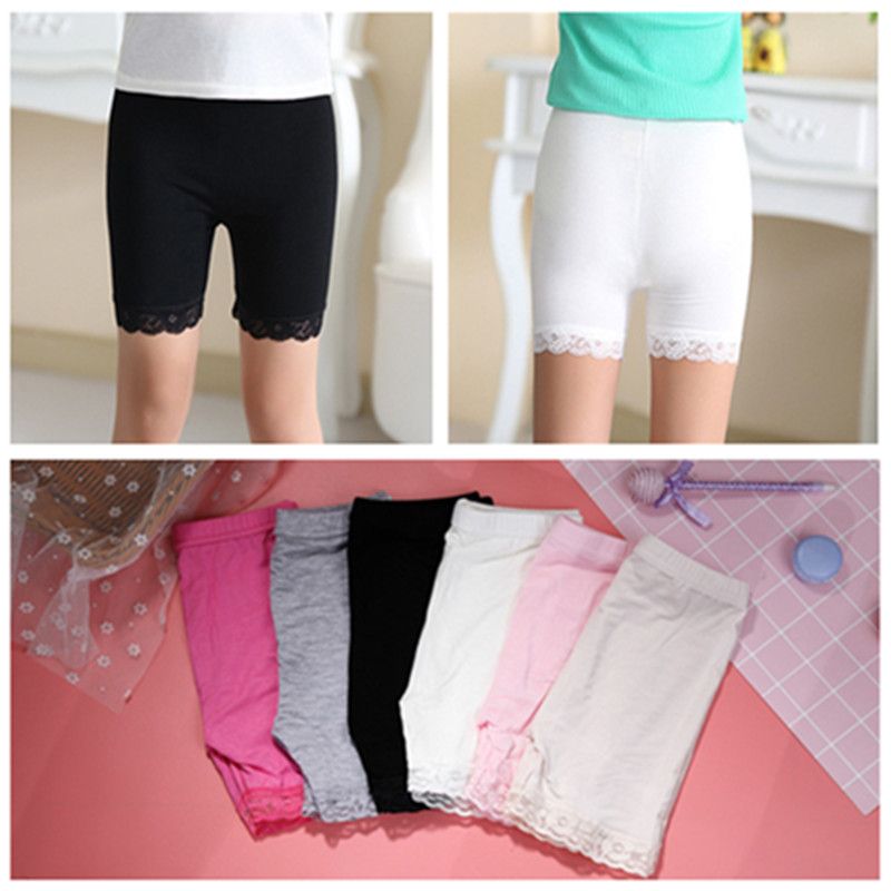 Children Modal Cotton Shorts Lace Short Leggings For Girls Safety Pants ...