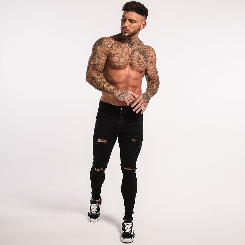 Super Skinny Jeans For Guys Male Black 