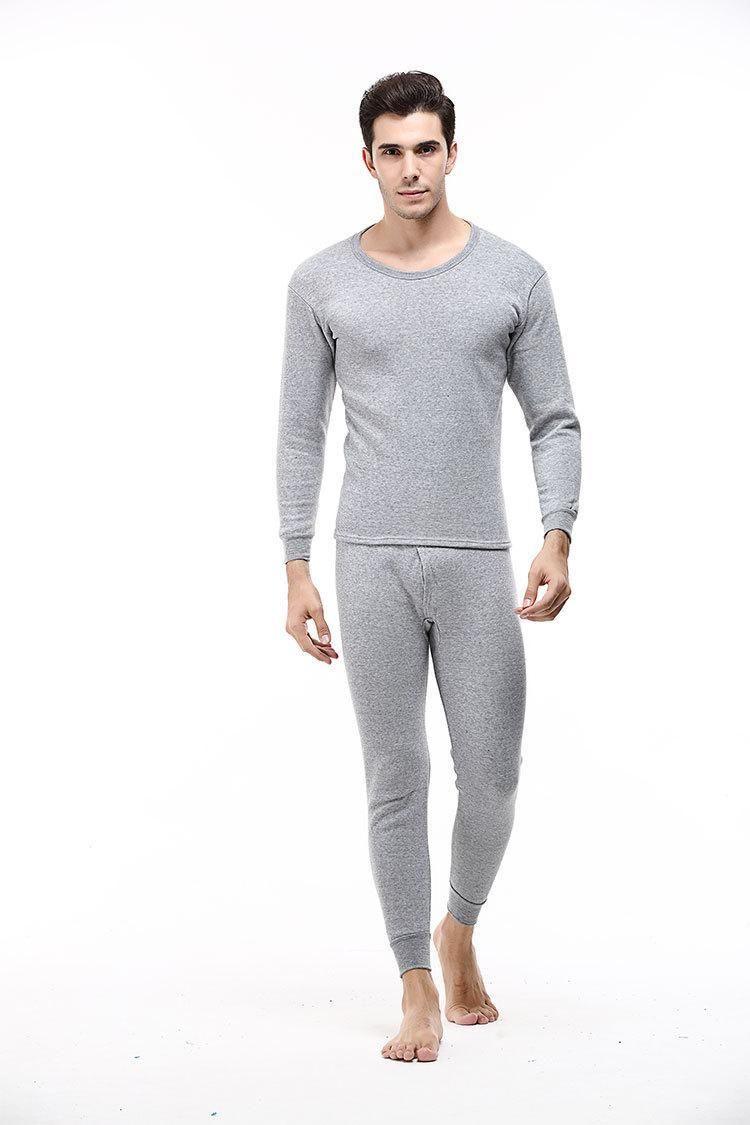 2020 Mens Winter Sleepwear Suits Solid Color Tshirts Long Pants