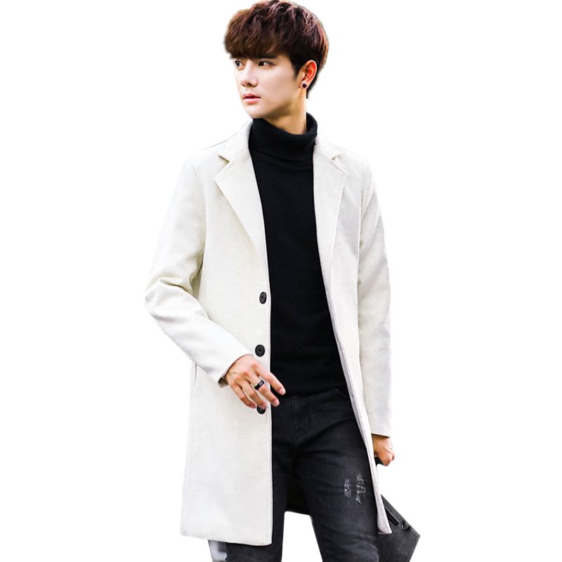mens white overcoat