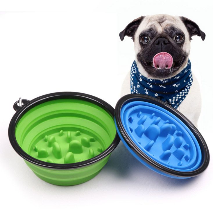 2019 New Pet Silica Gel Bowl Dog Cat Collapsible Silicone Dog Bowl
