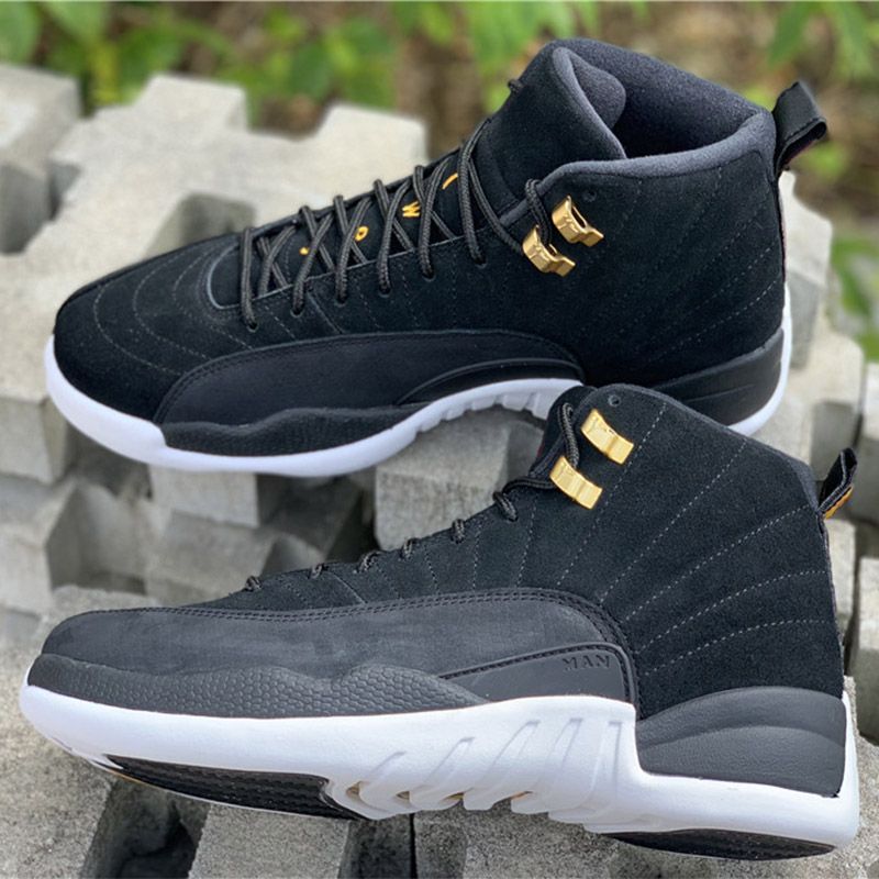 Reverse Taxi Basketball Shoes 12s Real Carbon Fiber Mens Designer Outdoor TOP Suede Black Sport 