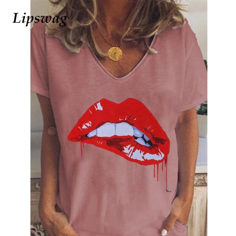 blouse with lips