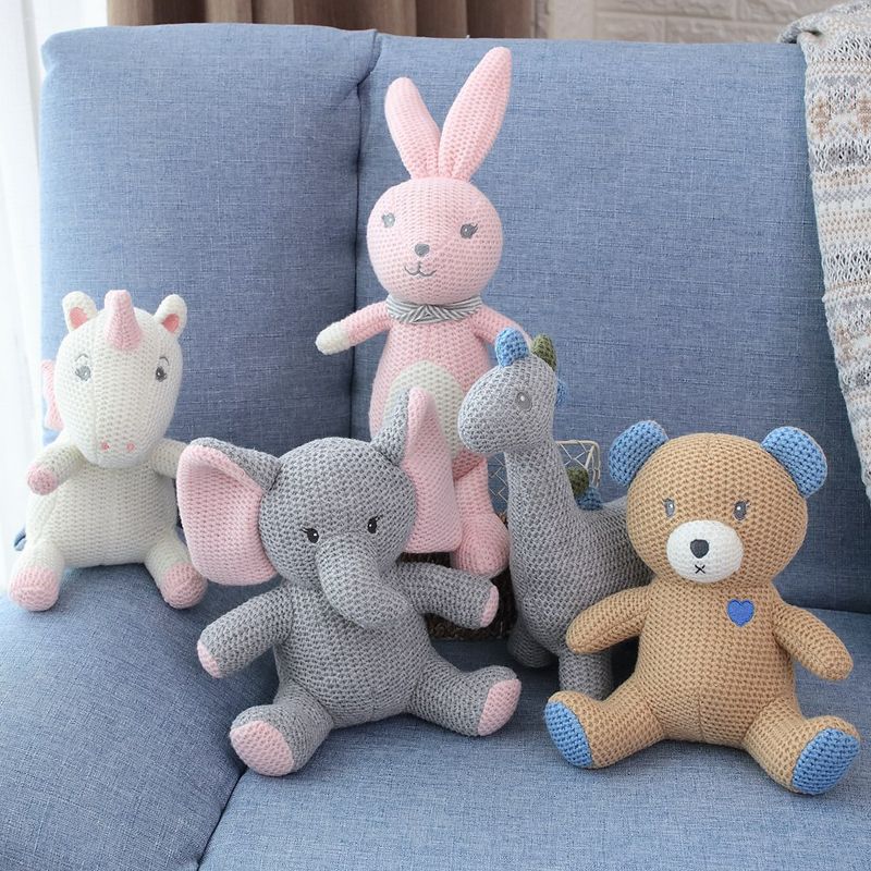 knit plush animals