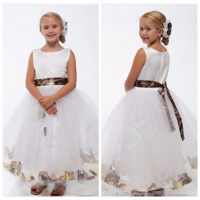 flower girl dresses for camo wedding