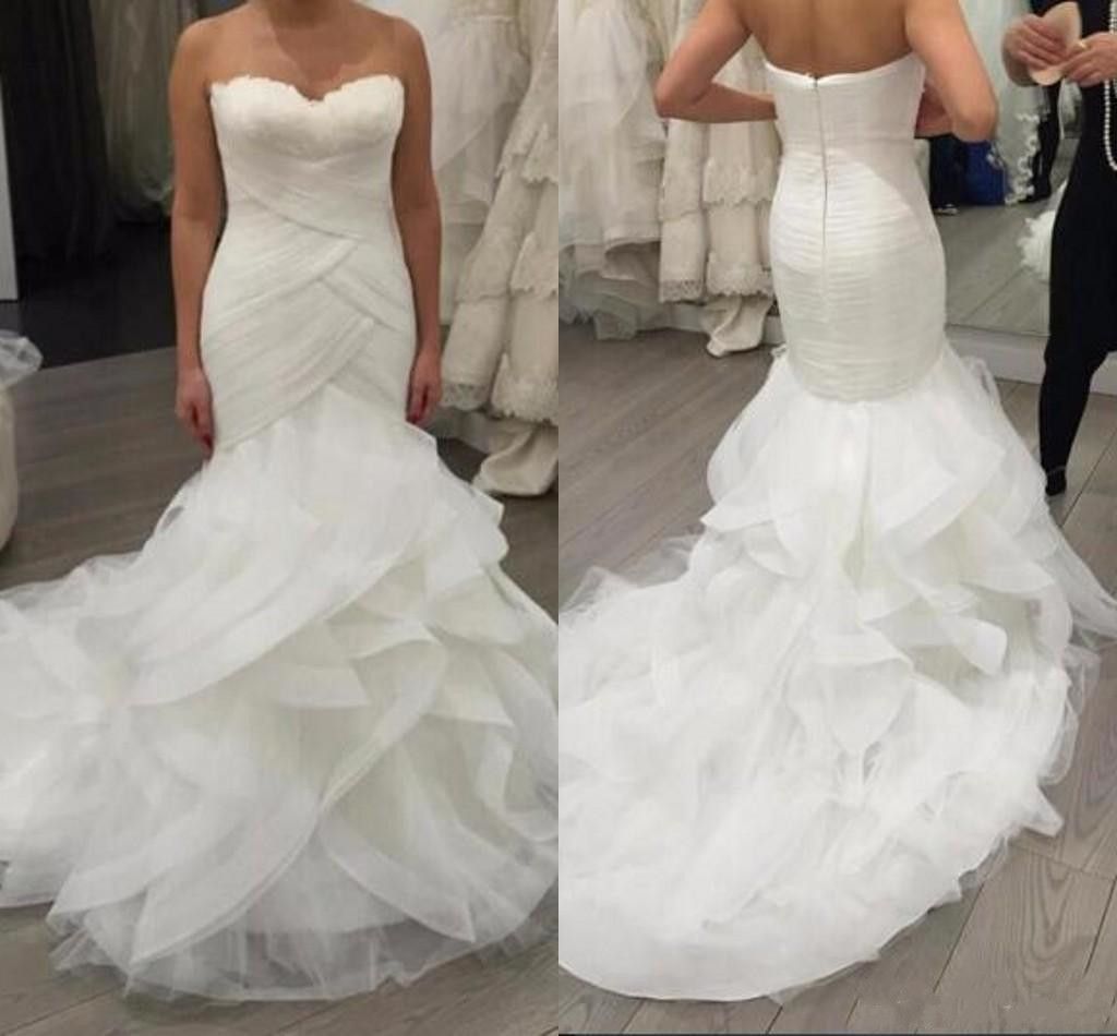 plain mermaid wedding dress