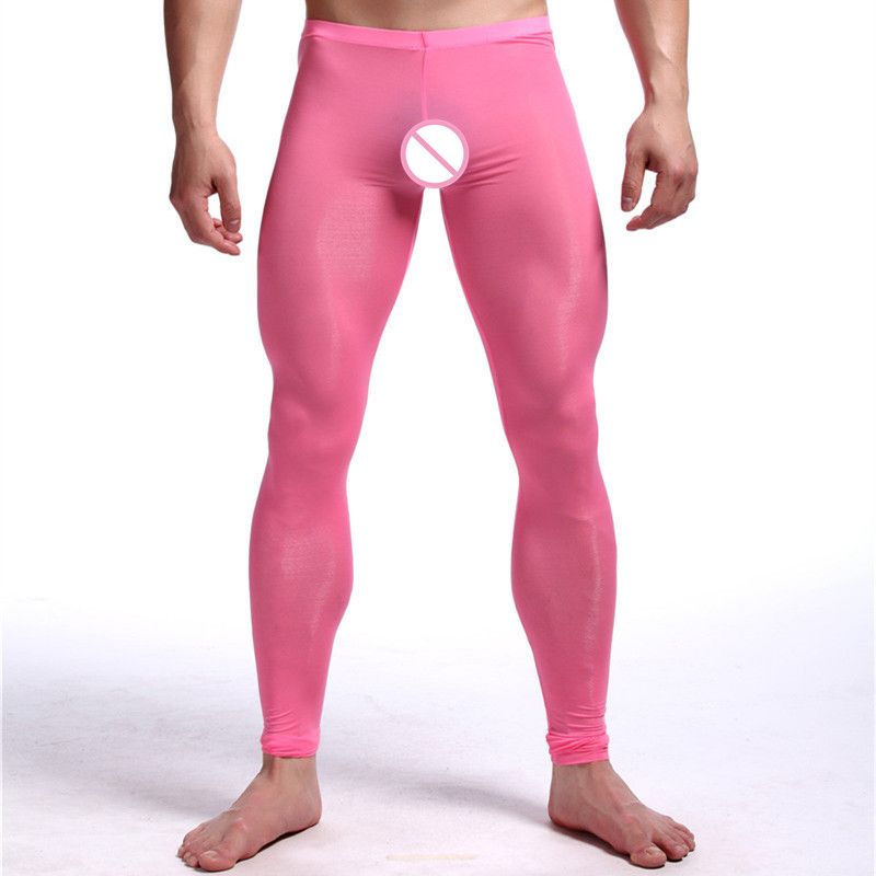 Uomini Sexy See Through Pants Collant 
