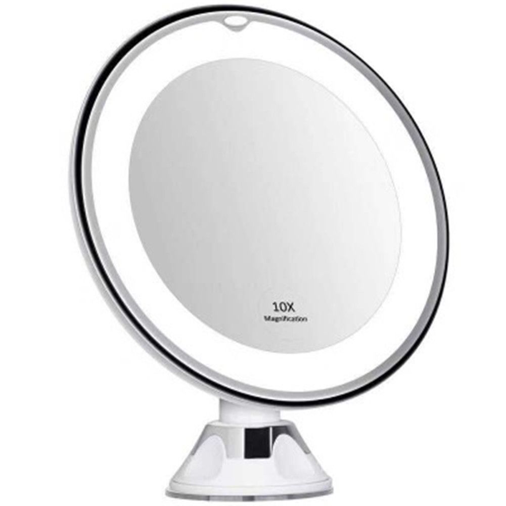 10x Makeup Mirror Beautural Magnigying Lighted Mirrors Vanity With Natural Led 360 Degree Locking Suction Beauty Supplies For Girls Brass