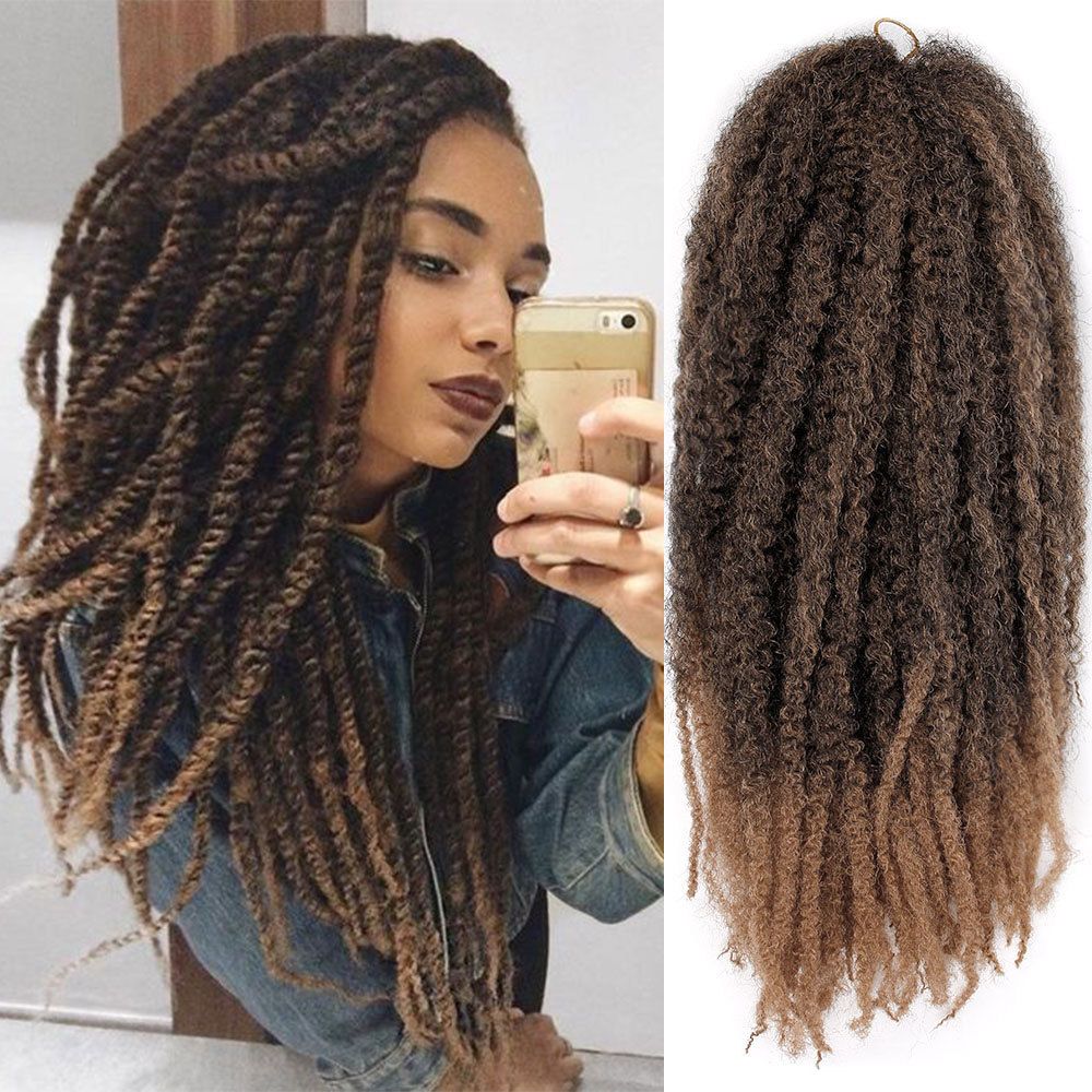 2019 Crownhairstore Crochet Braids Marley Hair Synthetic Afro