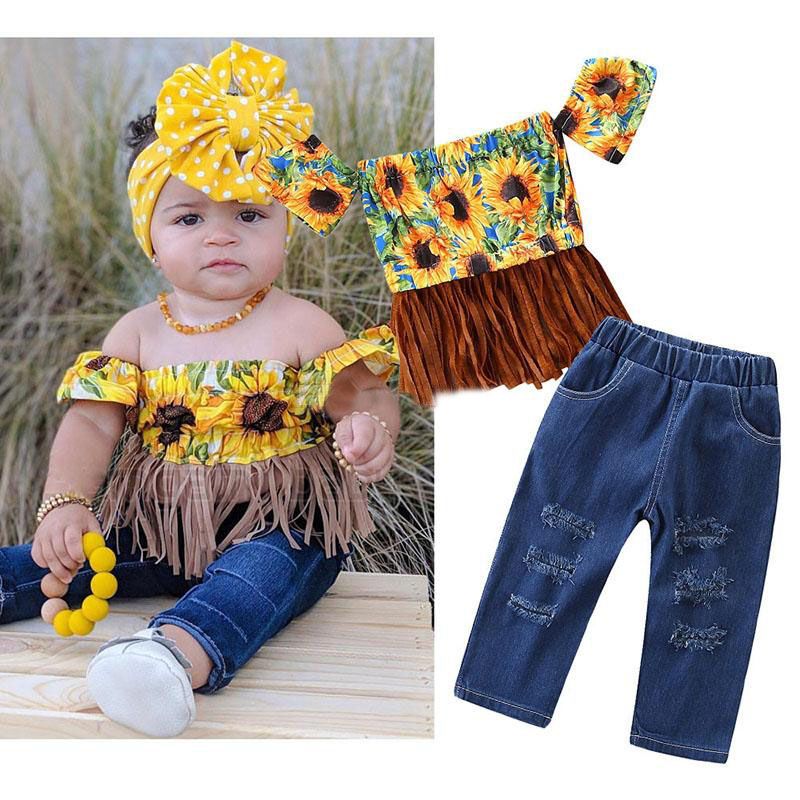 sunflower outfit baby girl