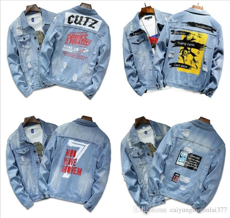 Autumn Winter Designer Men Denim Jacket 
