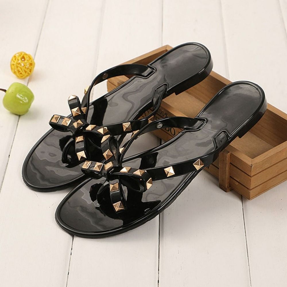 NEW JELLY SUMMER SANDALS LADIES WOMENS FLAT BEACH GIRLS FLIP FLOPS SHOES SIZE