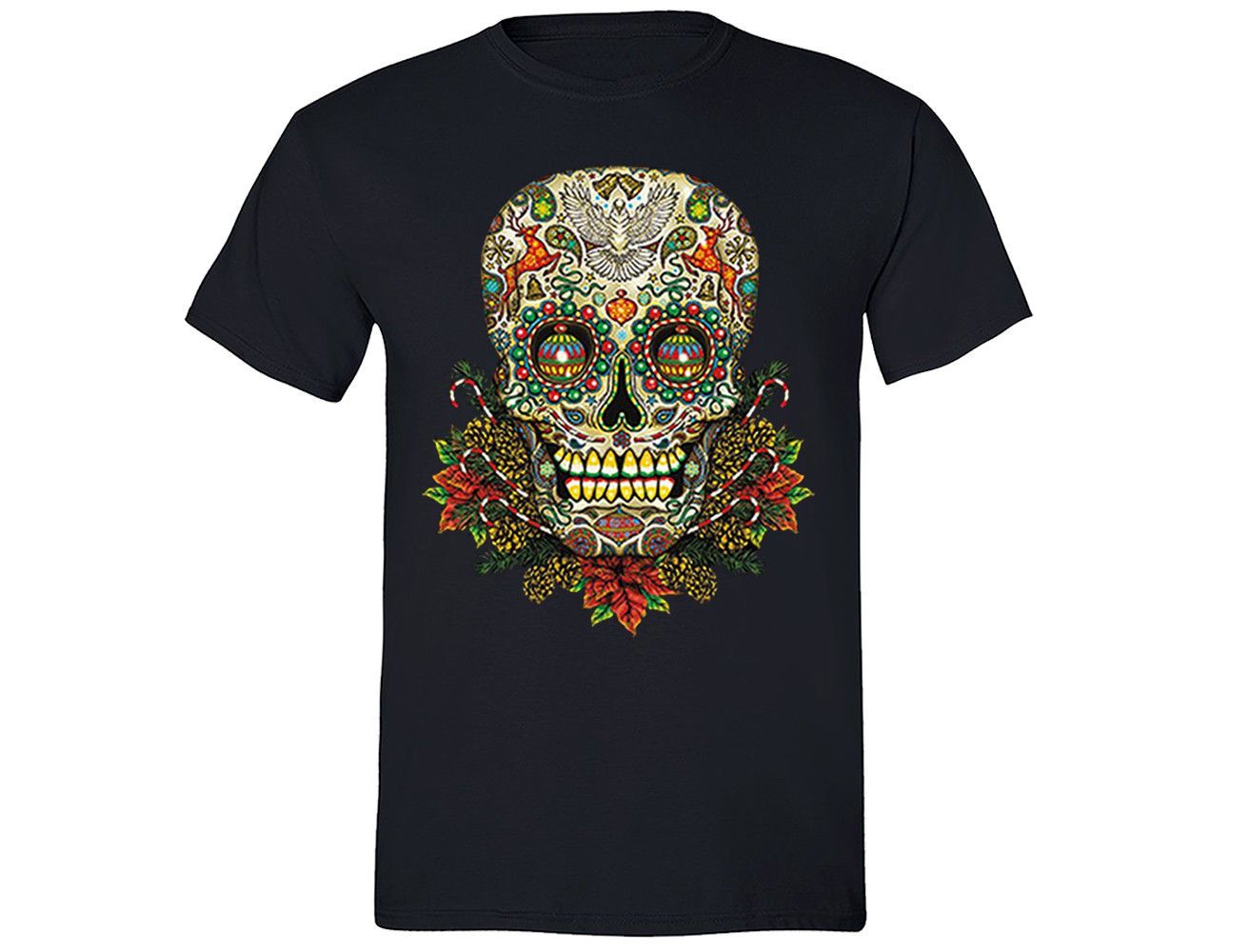 sugar skull t shirt mens