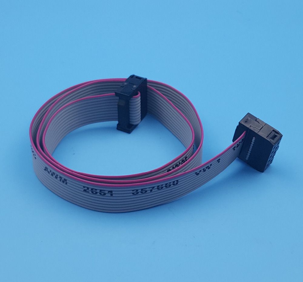 10Pcs  IDC 10Pin Hard Drive Data Extension Wire Flat Ribbon Cable Connector 50cm 