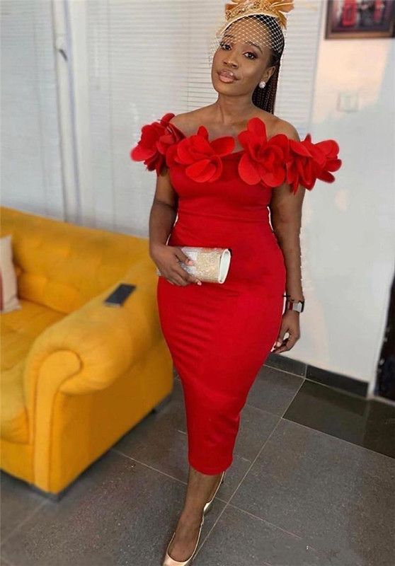 red cocktail party dress