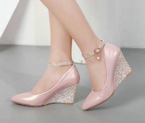 scarpe con zeppa bianche