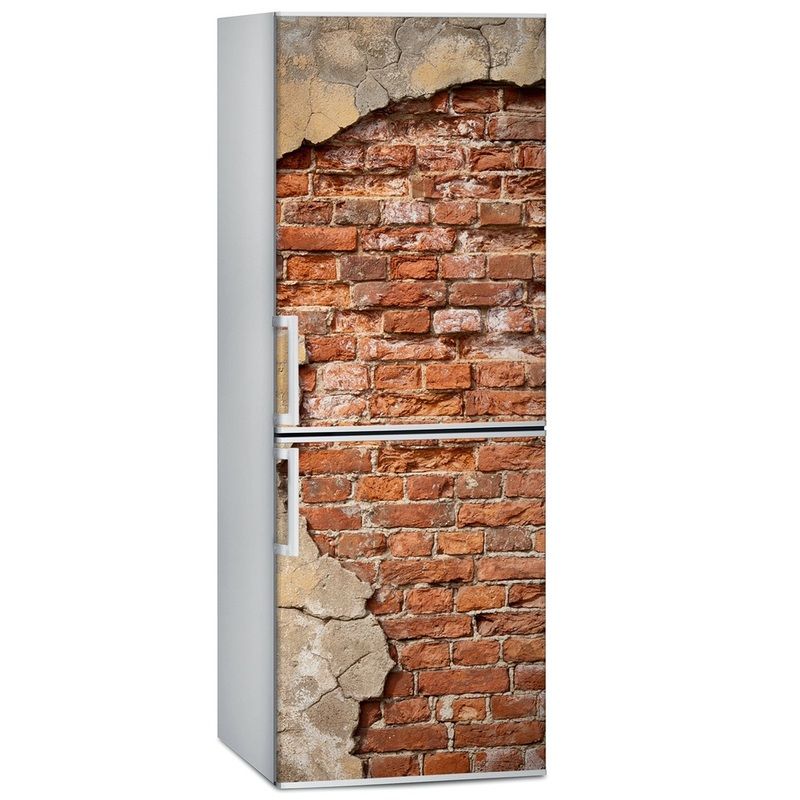Fridge Vinyl Sticker Old Bricks Wall Self Adhesive Vinyl Refrigerator Decal Fridge Wraps Refrigerator Wrap Wall Decoration Sticker Wall Decoration Stickers From Lovercolor 10 81 Dhgate Com