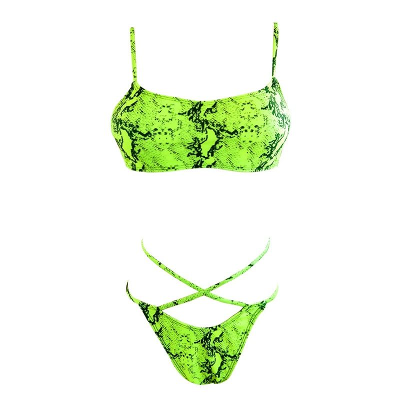 leopard print swim wear