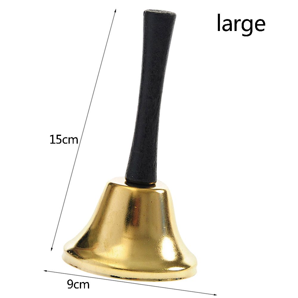 Father Christmas Santa Gold Ringing Jingle Bell Hand Held 6/" Bell Fancy Dress