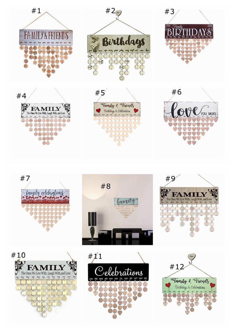 SALE Family Birthday Reminder Wooden Calendar Plaque Sign Board sale-family-birthday-reminder-wooden-calendar-plaque-sign-board