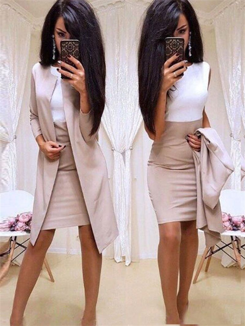blazer on top of dress