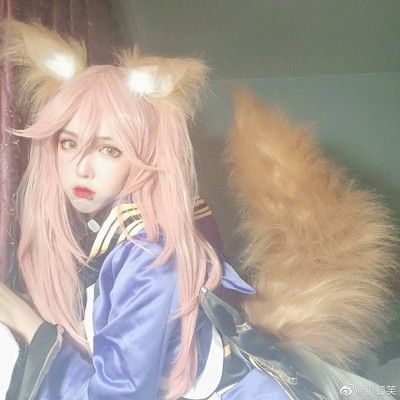 Fate//Grand Order Tamamo no Mae Anime Cosplay Props 70cm Tail+15cm Ear