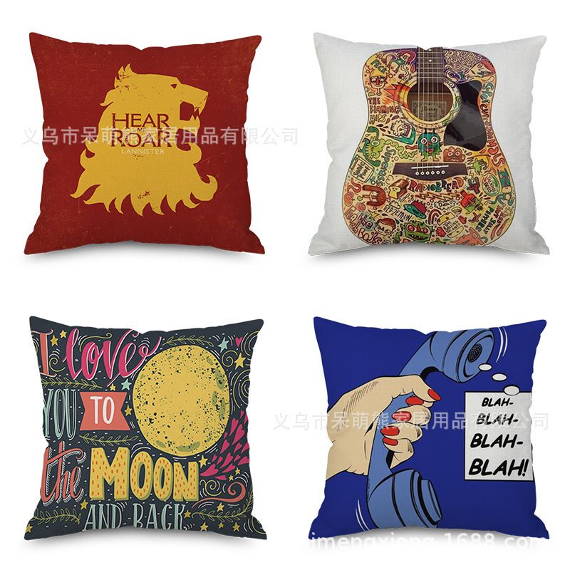 Personality Fashion Flax Embrace Pillow Case Imitate Mabaozhen