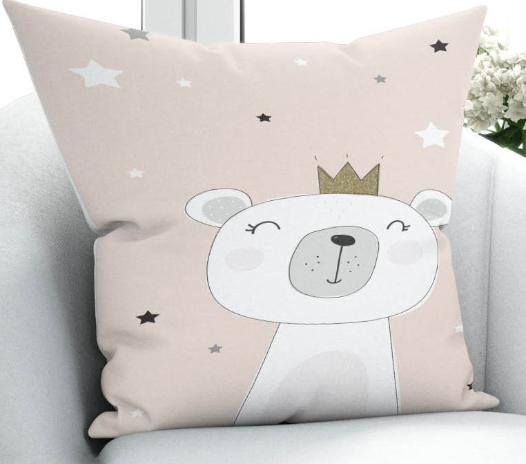 Else Pink Sweet Princess Bear Stars 3d Print Microfiber Throw
