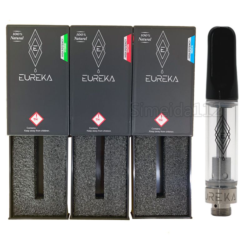 Newest Eureka Packaging High Potency Cartridge Ceramic Coil Clear Tank Vape Vaporizer Th105
