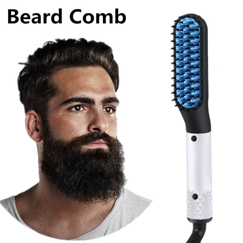 Quick Hair Straightener Brush Professional Beard Straightener Comb Electric Men's Hair Styling Comb Ceramic Coating Heating Comb Quick Hair Straightener Brush Professional Beard Straightener Comb Electric Men's Hair Styling Comb Ceramic Coating Heating Comb