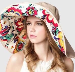 packable wide brim sun hat