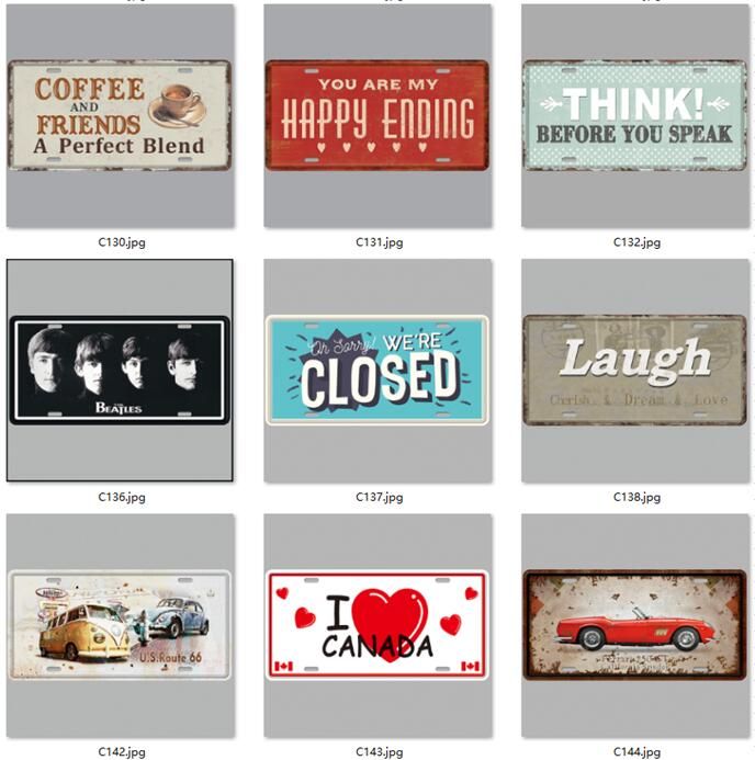 US SELLER old  tin signs The Beatles tin sign car plate