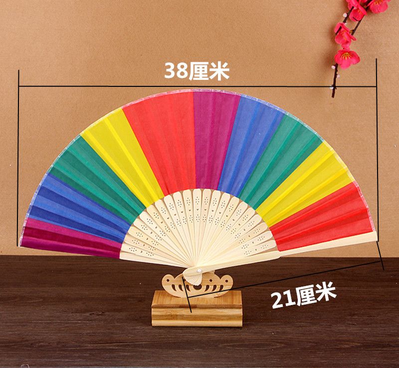 colorful hand fans