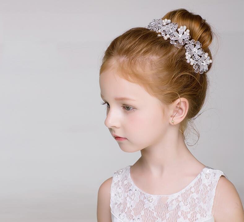 Beauty White Girls Head Pieces Flower Girls Head Pieces Girls