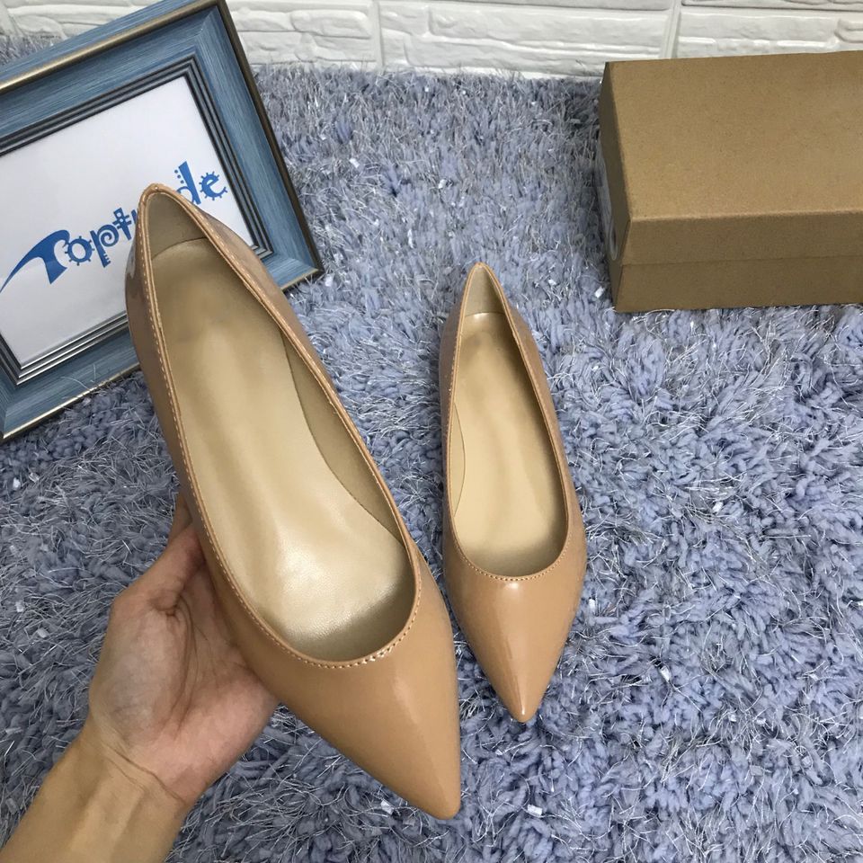 red flat heel shoes