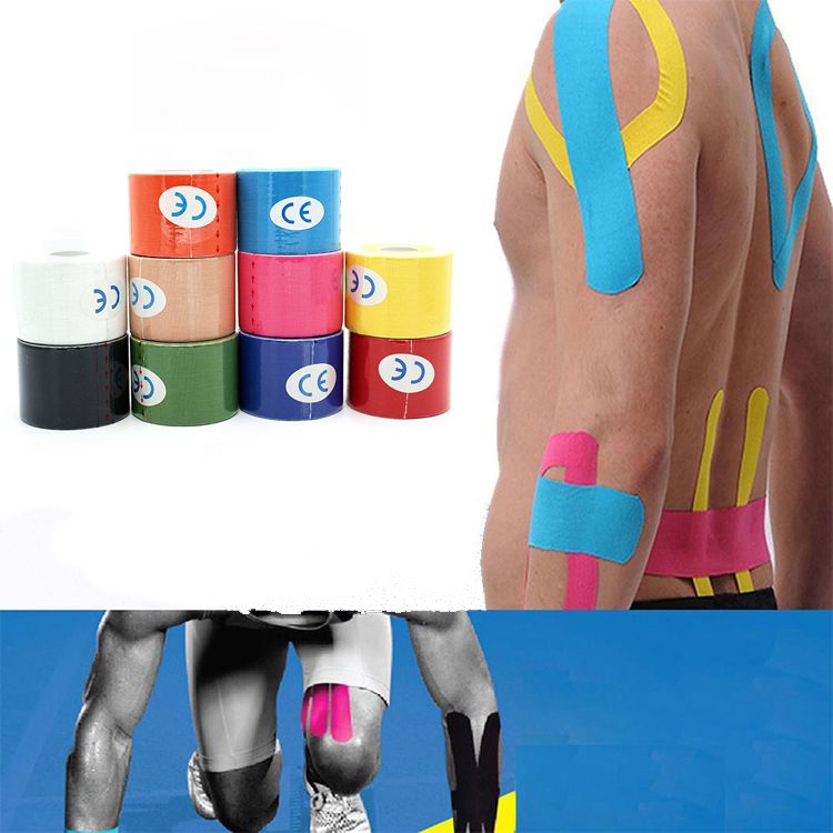 2pcs Sports Élastique Kinésiologie Ruban Coton Athlétique Muscle Tape Wrap Bandage