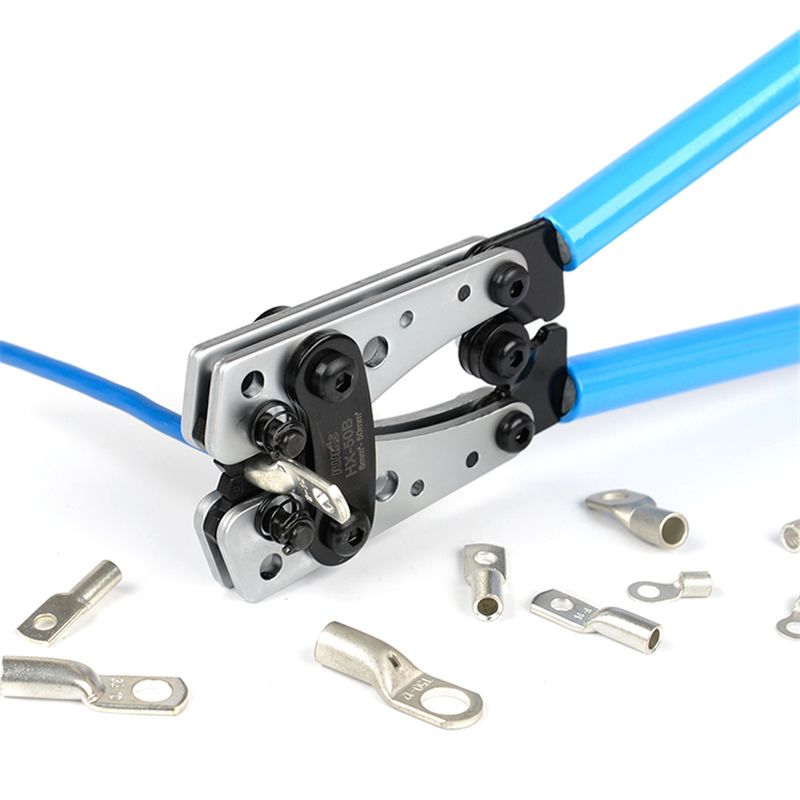 6-50mm² Plug Crimp Crimping Tool Battery Cable Lug Hex Terminal Crimper