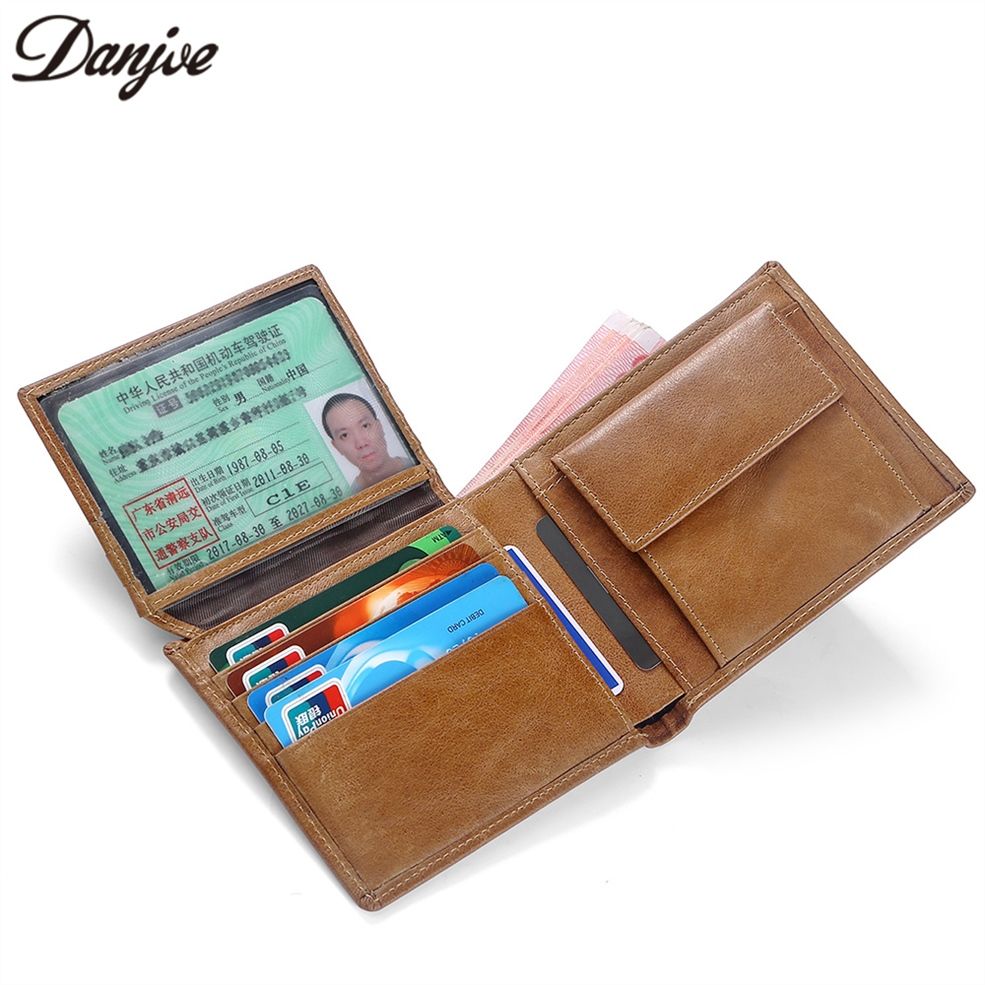 Mens Gents RFID Blocking Soft Real Leather Tab Wallet Purse Zipped Coin Holder