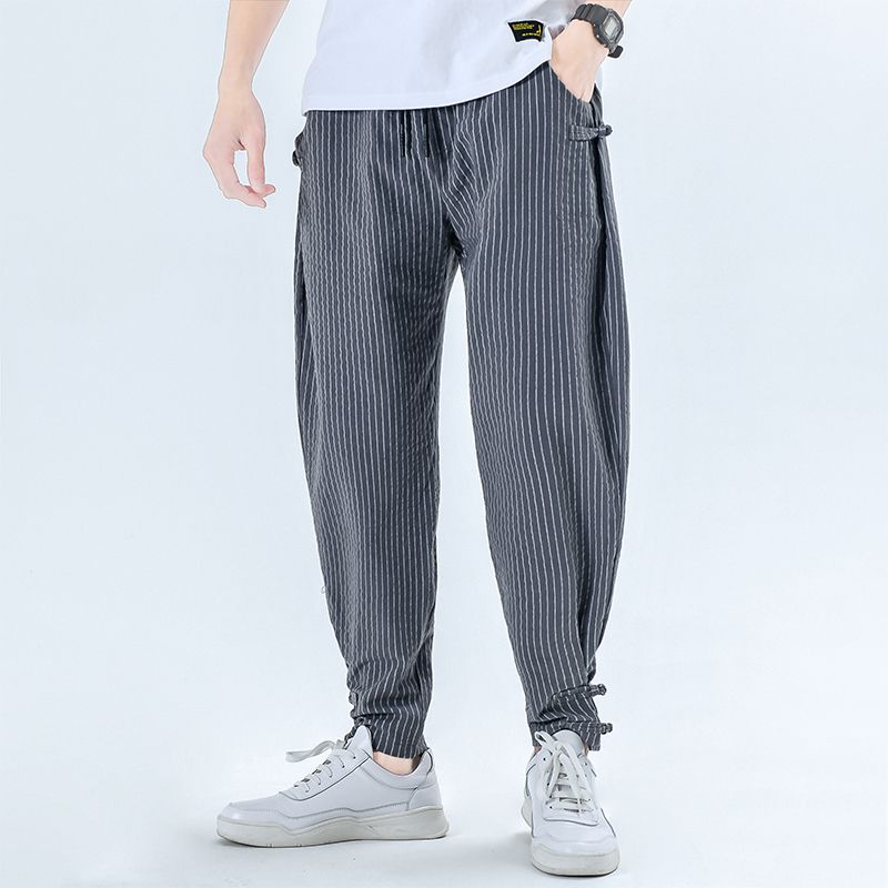 striped cropped pants mens