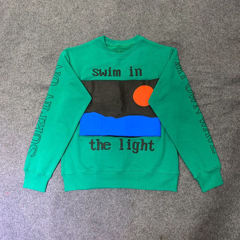 swim in the light sweatshirt