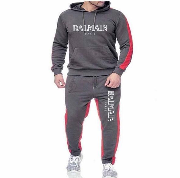 grey balmain tracksuit