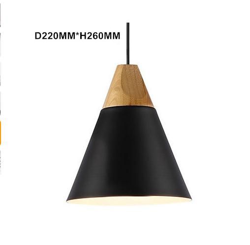 Wood and Aluminum Pendant Lamp White//Black Color Ceiling Chandelier New Modern