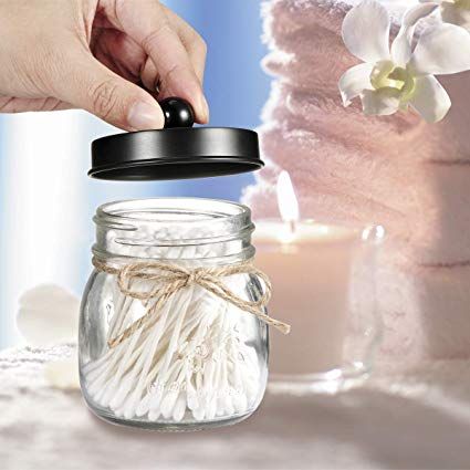 2020 Mason Jar Bathroom Apothecary Jars Vanity Organizer Rustic Farmhouse Decor Q Tip Dispenser Holder Canister Glass For Cotton Swabs No Jars From Funfishing 2 Dhgate Com