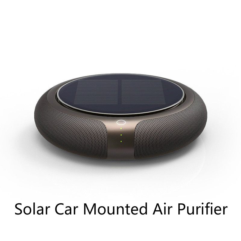 Solar Power Car Air Purifier Vehicle Home No Noise Mini Portable Purify