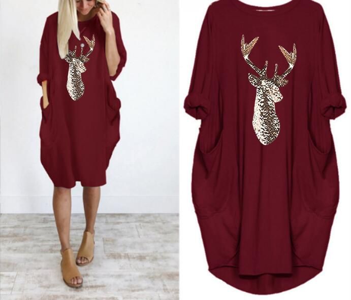 oversized crew neck dress