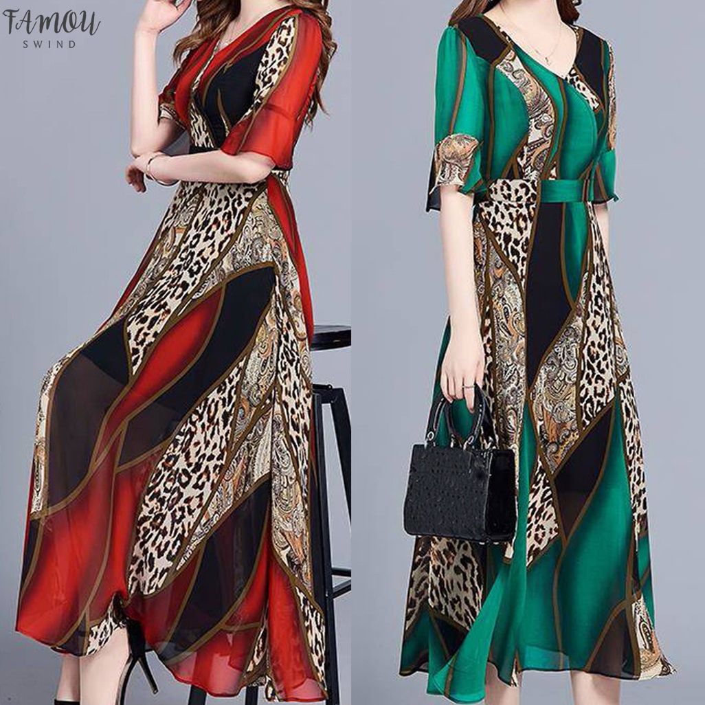 patchwork boho dress