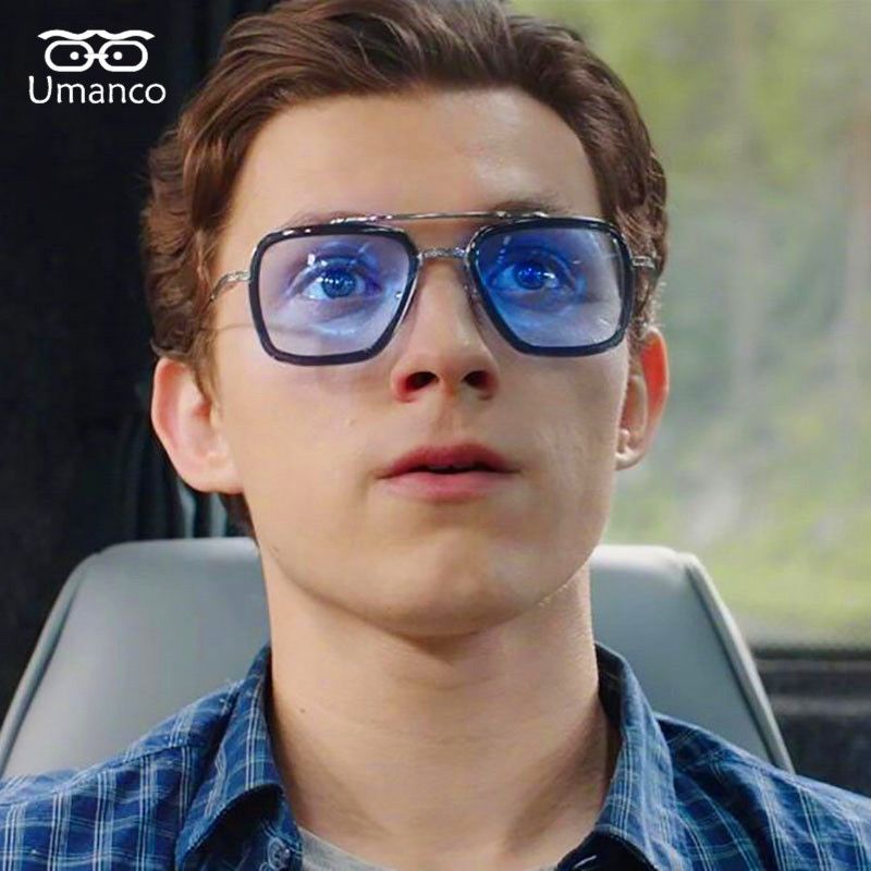 Colega cuidadosamente conservador 2019 la nueva manera de Tony Stark Spider Man piloto gafas de sol para  hombres de