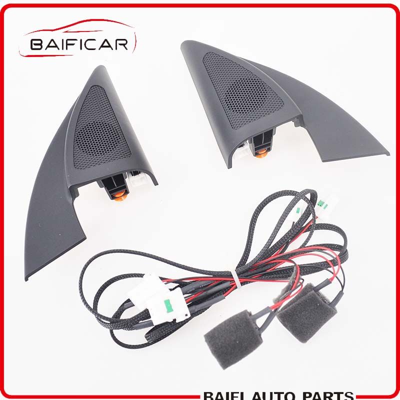 Baificar New Genuine Triangle Head Tweeter Speakers Car Audio Trumpet Speakers Tweeter With Wire For 2017 Kia K2 Rio Speaker Amplifiers Speaker For
