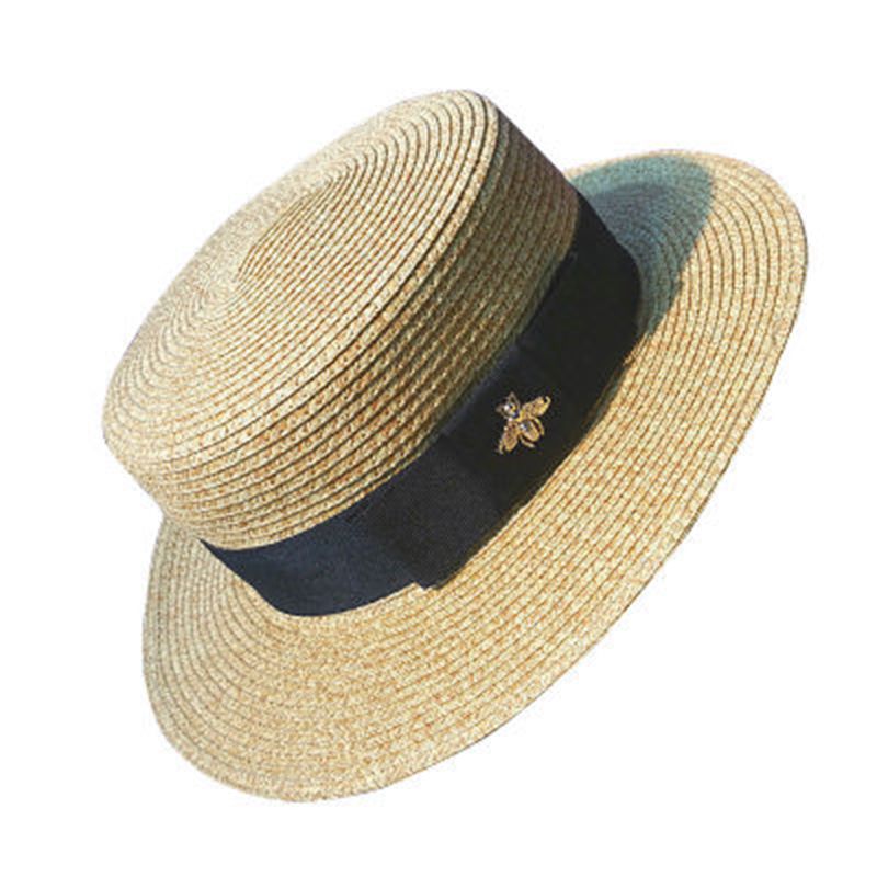 gold wide brim hat
